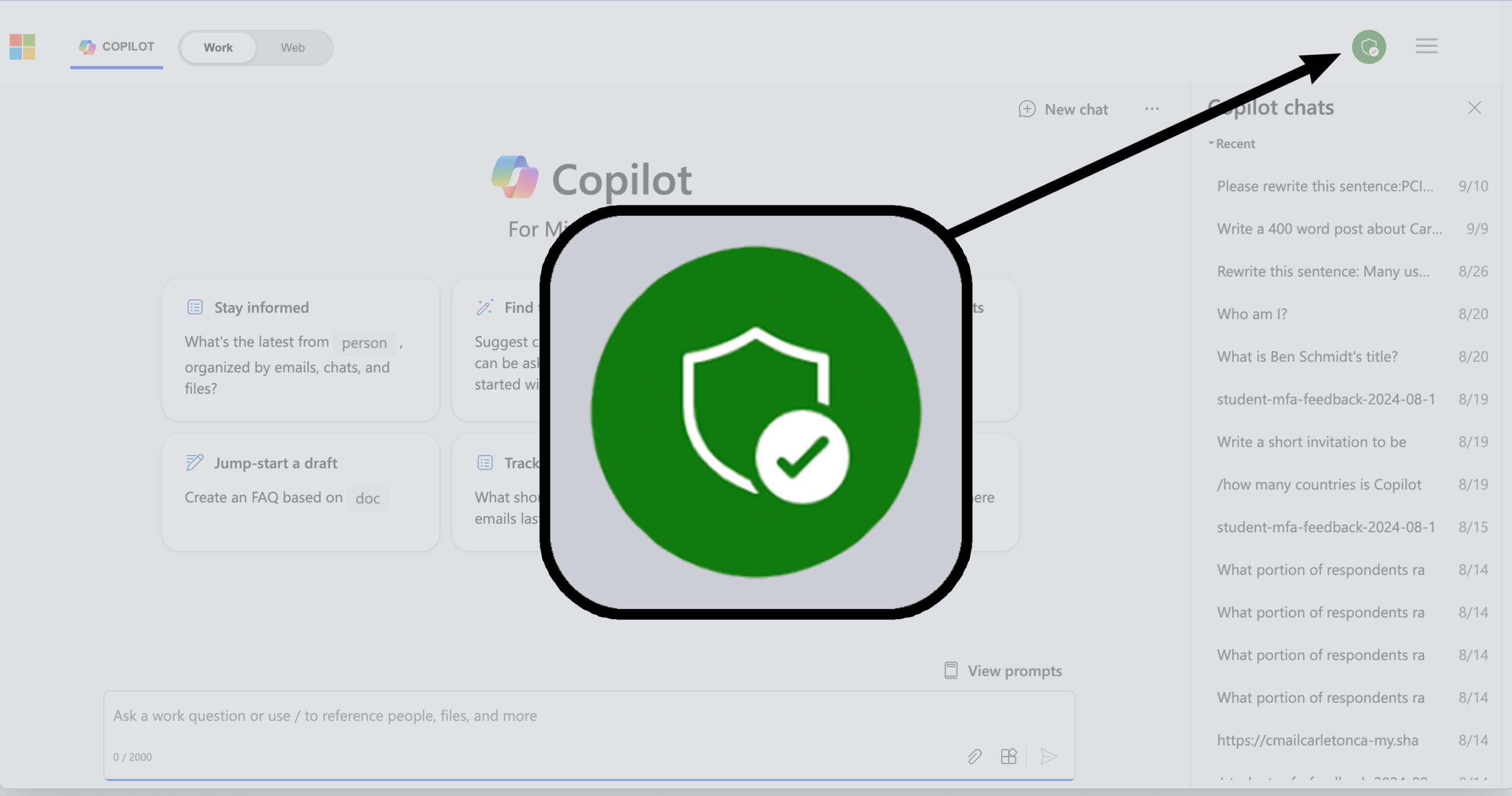Microsoft Copilot Green Shield